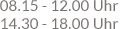 Heutige Sprechzeiten